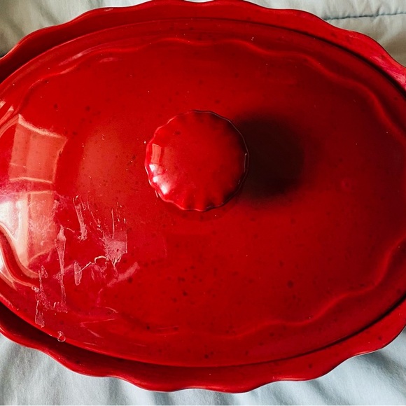 Paula Deen Other - Paula Deen Elegant Red Stoneware Casserole Dish